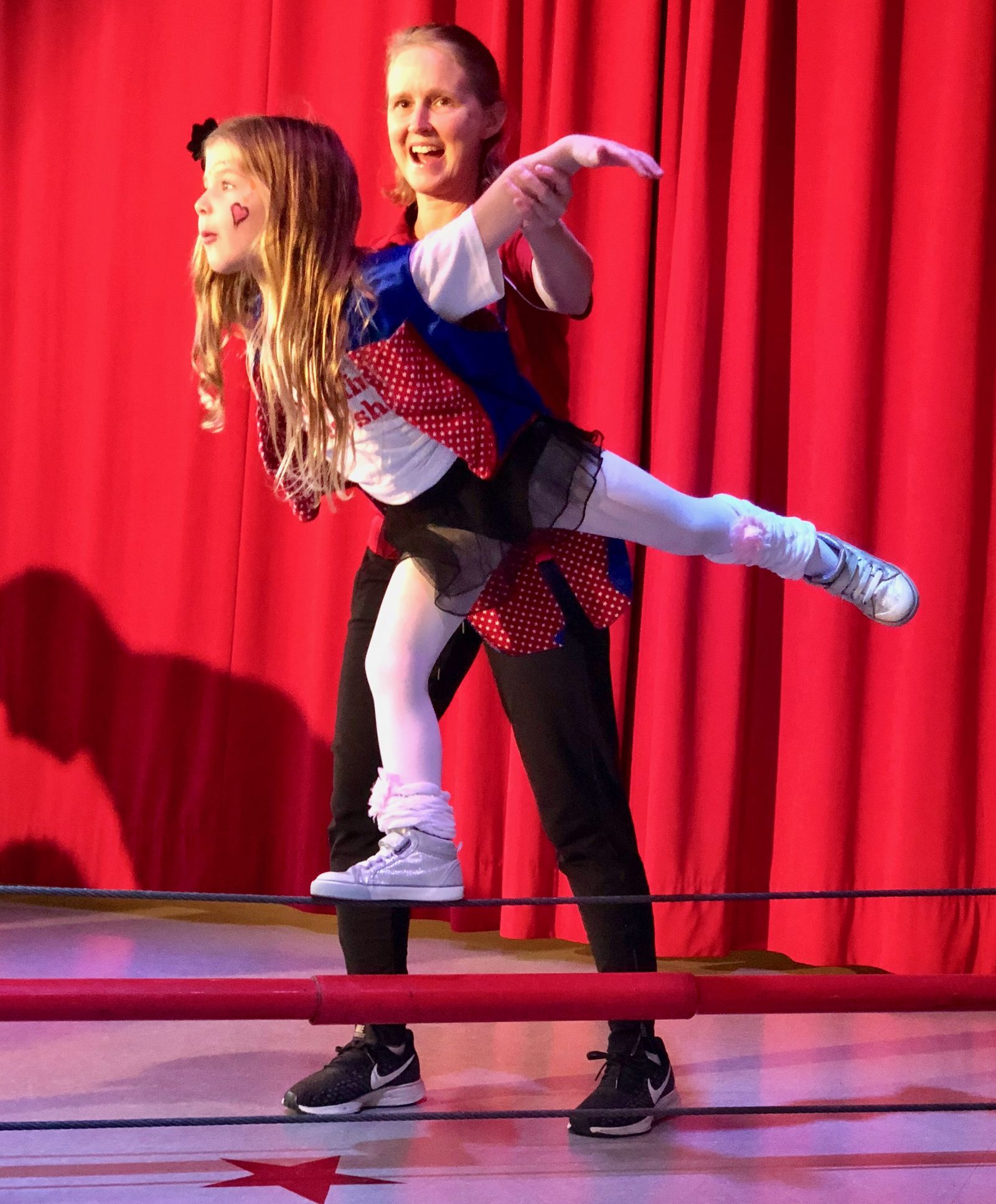 On stage